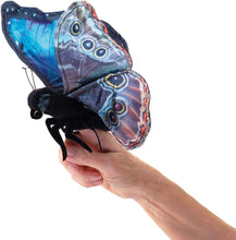 Load image into Gallery viewer, Folkmanis Blue Morpho Butterfly Finger Puppet