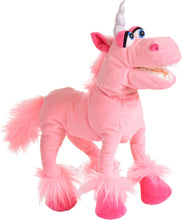 Load image into Gallery viewer, Living Puppets Spark 16-Inch Pink Unicorn Hand Puppet