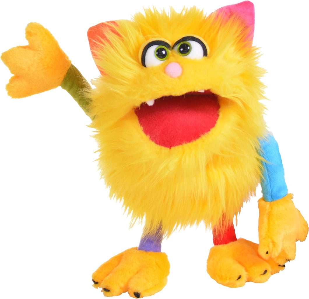 Living Puppets - Sassy The 14-Inch Yellow Friendly Monster, Plush Hand Puppet