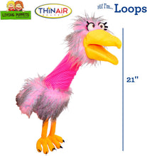 Load image into Gallery viewer, Living Puppets Loops 21-Inch Plush Pink Bird Hand Puppet
