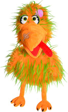 Load image into Gallery viewer, Living Puppets Purdey  18" Orange-Green Bird Plush Hand Puppet