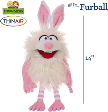 Load image into Gallery viewer, Living Puppets Furball 14-Inch Plush White Bunny Rabbit Hand Puppet