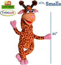 Load image into Gallery viewer, Living Puppets Smalls 21-Inch Plush Giraffe Hand Puppet