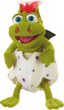 Load image into Gallery viewer, Living Puppets Olive 14-Inch Baby Dinosaur Hand Puppet