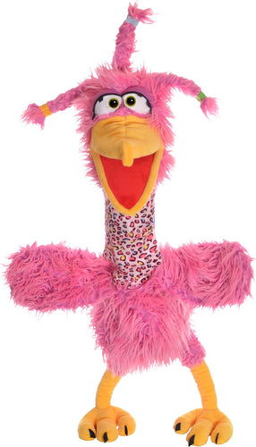 Living Puppets - Dizzy The Big Pink Bird, 26-Inch Plush Hand