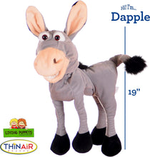 Load image into Gallery viewer, Living Puppets  Dapple 19-Inch Plush Donkey Hand Puppet