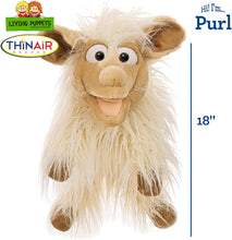 Load image into Gallery viewer, Living Puppets Purl 18-Inch Plush White Lamb Hand Puppet