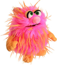 Load image into Gallery viewer, Living Puppets Vic 9-Inch Pink Plush Friendly Monster Hand Puppet