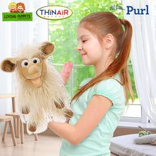 Load image into Gallery viewer, Living Puppets Purl 18-Inch Plush White Lamb Hand Puppet