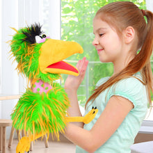 Load image into Gallery viewer, Living Puppets Pickle 18-Inch Plush Bird Hand Puppet