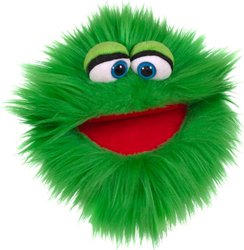 Living Puppets - JJ The 9-Inch Green Friendly Monster, Plush Hand Puppet