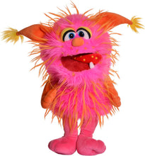 Load image into Gallery viewer, Living Puppets Goo 15-Inch Plush Pink &amp; Orange Friendly Monster Hand Puppet