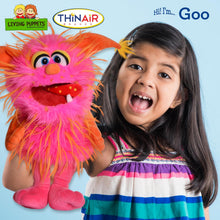 Load image into Gallery viewer, Living Puppets Goo 15-Inch Plush Pink &amp; Orange Friendly Monster Hand Puppet