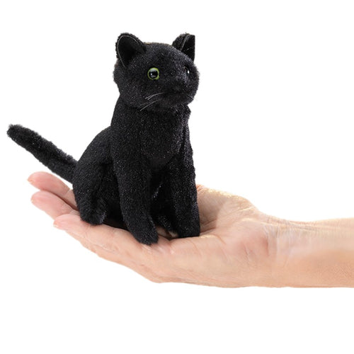 Mini Cat, Black Folkmanis Puppet