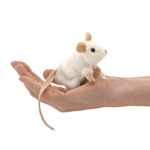 Mini White Mouse Folkmanis Puppet