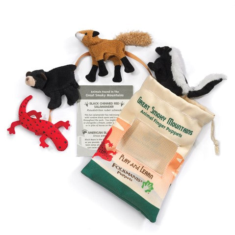 Great Smoky Mountain Animal Set Folkmanis Puppet
