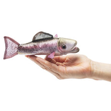 Load image into Gallery viewer, Mini Trout, Rainbow Folkmanis Puppet