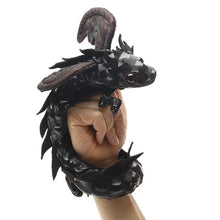 Load image into Gallery viewer, Midnight Dragon, Wristlet Folkmanis Puppet