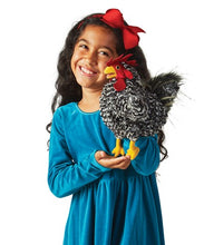 Load image into Gallery viewer, Rooster, Barred Rock Folkmanis Puppet