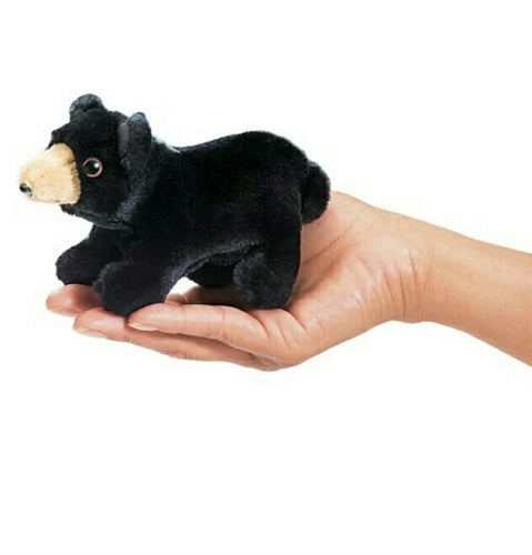 Mini Bear, Black Folkmanis Puppet
