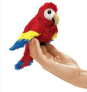 Mini Macaw, Scarlet Folkmanis Puppet