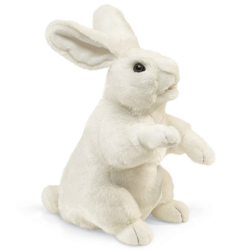 Rabbit, Standing White Folkmanis Puppet