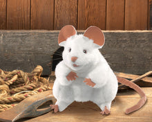 Load image into Gallery viewer, Mouse, White Folkmanis Puppet