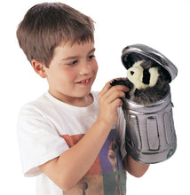 Load image into Gallery viewer, Raccoon in Garbage Can Folkmanis Puppet