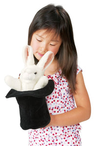 Rabbit in Hat Folkmanis Puppet